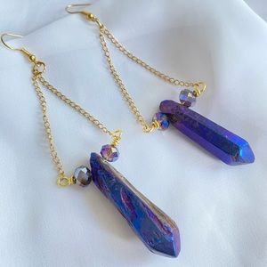 Iridescent handmade earrings